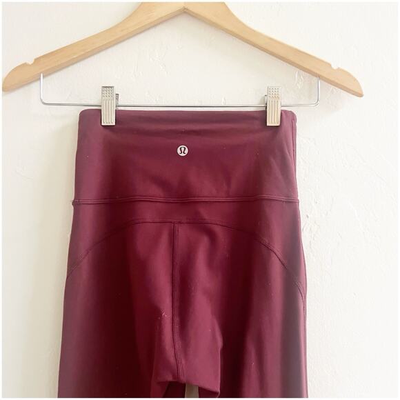 Lululemon Groove Super-High-Rise Flared Nulu Regular Red Merlot Size 2 - Picture 5 of 10